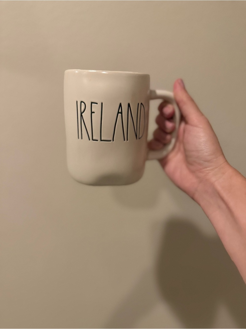 Rae Dunn Ireland Ceramic Coffee Mug in Cream